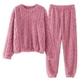 thumbnail image 4 of Kureaily Pajamas for Women Sets Soft Comfy Pajama Pullover Warm Plush Lounge Sleepwear 2 Piece, 4 of 5