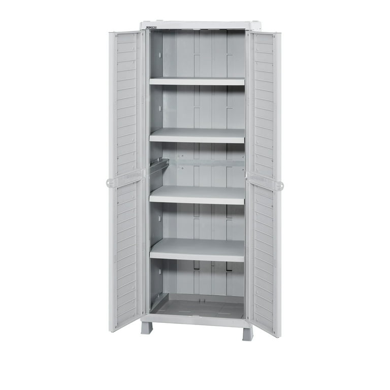 Rimama♡  Rimax Large PP Resin Lt. Grey 4-shelf, 2-door Kitchen Storage