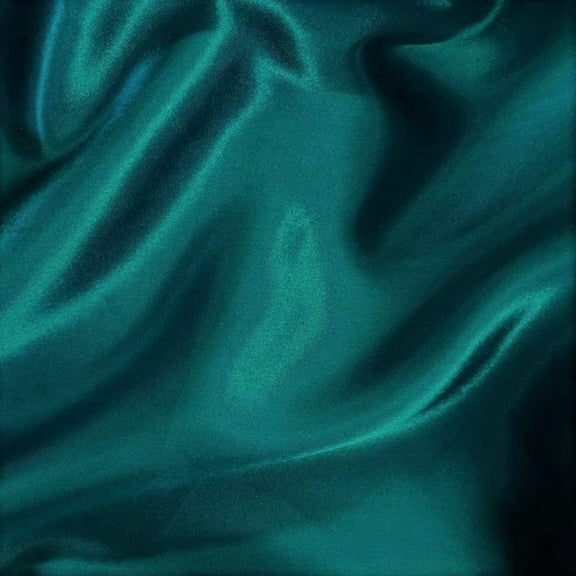 CintBllTer, 58-59" Wide - 96% Polyester, 4% Spandex Light Weight Silky Stretch Charmeuse Fabric by The Yard. (Teal, 10 Yards)