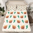 thumbnail image 2 of Castle Fairy Children Highland Bull Twin Sheet Sets,Green Cactus Bedding, 2 of 7