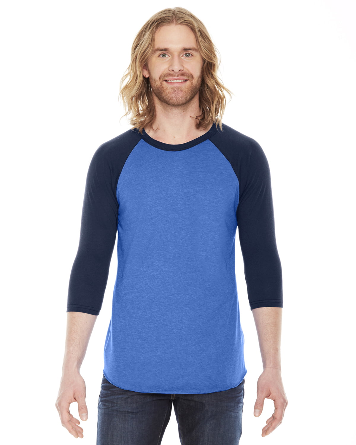 Unisex Poly-Cotton 3/4 Sleeve Raglan T-shirt - Walmart.com