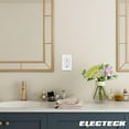 thumbnail image 2 of ELECTECK 10 Pack GFCI Outlets 15 Amp, Tamper Resistant (TR), Ultra Slim GFI Receptacles with LED Indicator, Ground Fault Circuit Interrupter, Decor Wallplate Include, 2 of 7