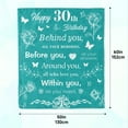 thumbnail image 4 of Happy 30th Birthday Gifts Blanket, Happy 30th Birthday Decorations for Women/Her/Men/Him Throw Blanket, 1993 Birthday Gifts for 30 Year Old Women, 30th Birthday Gifts Ideas Blanket " Green(40"x50"), 4 of 7