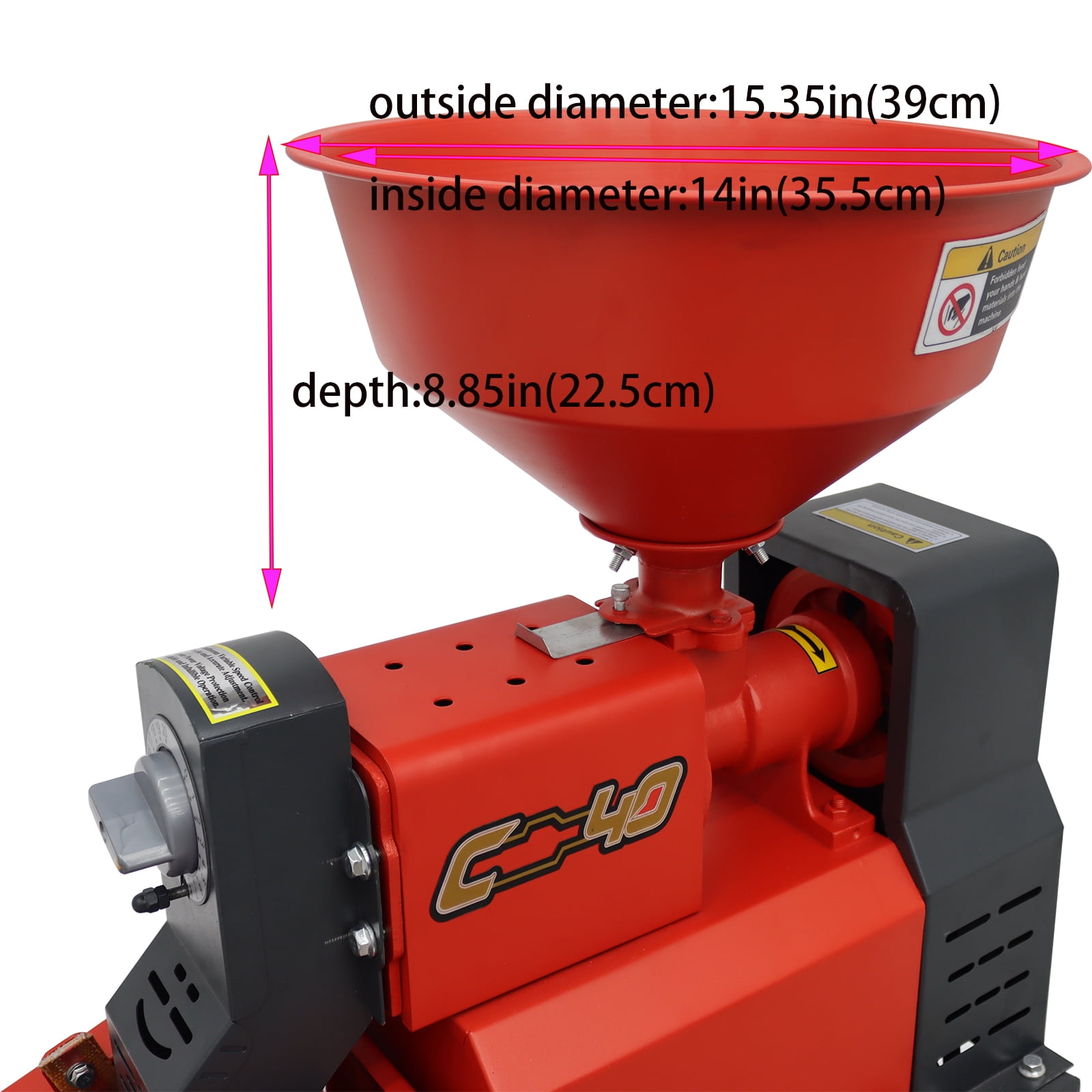 Electric Wheat Cereals Sheller Huller Rice Mill with Vibrating Screen 30-170KG/H 220V