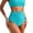 Light Blue, variant on High Waisted Bikini Bottoms Triangle Beach Pool Swimwear for Women Comfortable Swim Pants XXL Blue
