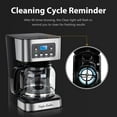 thumbnail image 6 of Taylor Swoden 12-Cup Programmable Coffee Maker, Regular & Strong Brew Drip Coffee Machine for Home and Office, Glass Carafe, Pause & Serve, Auto Shut Off, Black & Stainless Steel, 6 of 9