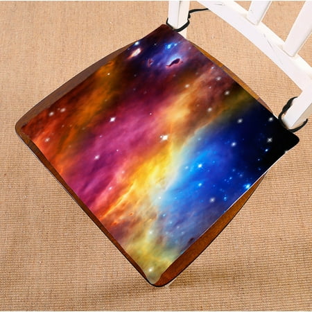 

PHFZK Universe Chair Pad Nebula and Star Field against Space Seat Cushion Chair Cushion Floor Cushion Two Sides Size 16x16 inches