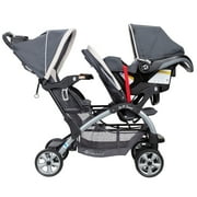 Baby Trend Sit N Stand Travel Double Baby Stroller and Car Seat Combo, Magnolia