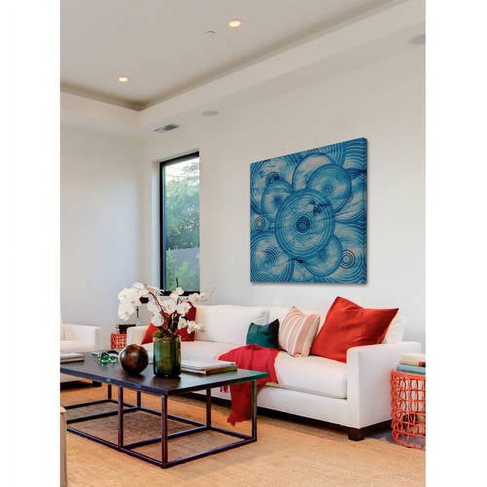 "Spiroblue" Painting Print on Wrapped Canvas