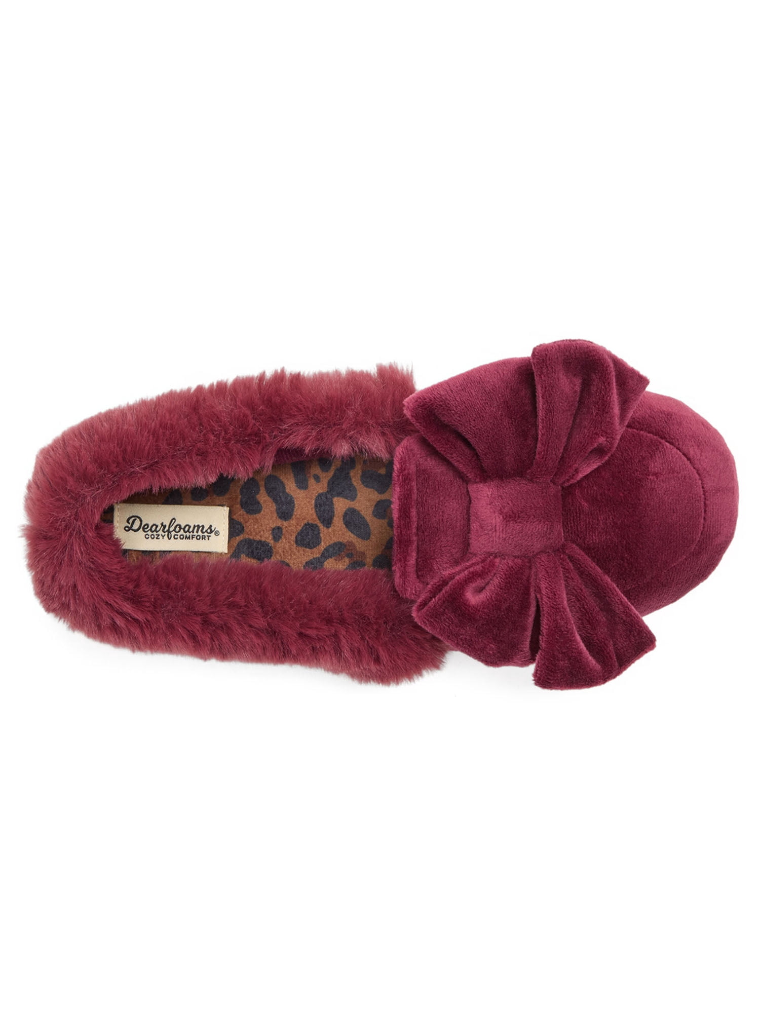 Dearfoams Cozy Comfort Women's Bow Moccasin Slippers