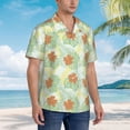 thumbnail image 5 of Xecao Tropical Flowers print Hawaiian shirt - a stylish short-sleeve button-down for men, perfect for casual beach and tropical outings., 5 of 9