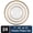 Clear with Gold Rim, variant on Impresserve Contrast Collection Disposable Plastic Plate Set, 7” & 10”, Clear with Silver Rim, 32 Count