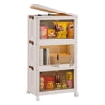 thumbnail image 1 of Fresh Fab Finds FFF-62CM-GPCT4358 62 cm Foldable Storage Bins with Lid Front Magnetic Door Collapsible Stackable Closet Organizer Containers, Beige - 3 Piece, 1 of 1