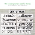 thumbnail image 4 of Gnomo Reemplazable Cuenta Regresiva Todo El Año Eventos Cuenta Regresiva Letrero De Madera Con 10 Piezas Decoración De Letreros Estacionales Desmontables Para Halloween Pascua Navidad Acción Sweethay HA019508-00, 4 of 7