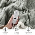 thumbnail image 3 of TRUSTWARMTH Electric Heated Blanket Throw 50"×60", Electric Throw Blanket with 5 Heating Levels & 4 Hours Auto Off, Ultra Soft Jacquard Shaggy Sherpa, Machine Washable, Gray, 3 of 8