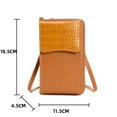 thumbnail image 2 of Funda para teléfono colgante, bolso de hombro de cuero para celular, monedero RFID para mujer con 18 ranuras para tarjetas, funda pequeña para celular con billetera (beige), 2 of 8