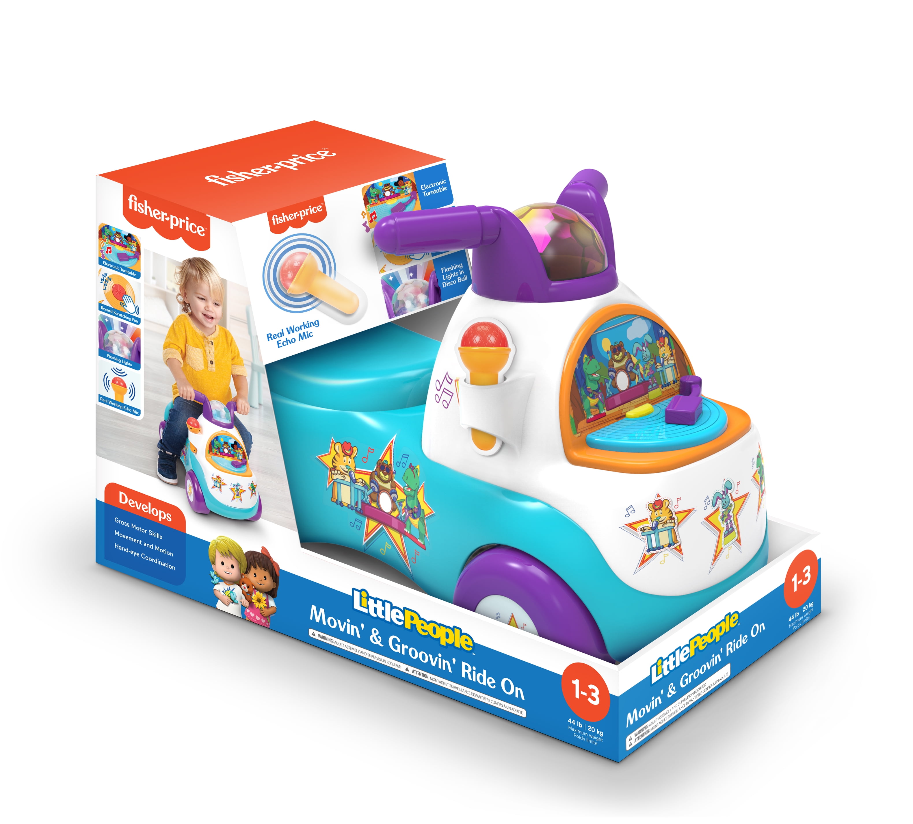 Little People Fisher-Price Movin’ n Groovin Ride-on with Lights and Sounds - 2