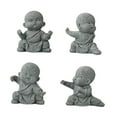 thumbnail image 4 of 4 piezas de estatua de monje pequeño, estatua de Buda, coleccionable, figura de monje, decoración de piedra arenisca, decoración Feng Shui para sala, 4 of 8