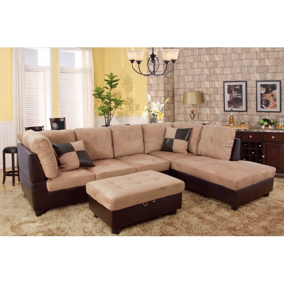 PonLiving Furniture Manter 104" Sectional with Ottoman PonLiving Manter 104" Sectional with Ottoman