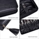 thumbnail image 3 of Rewera Bolsa organizadora de brochas de maquillaje profesional, estuche de cosméticos para artista de maquillaje, bolso de maquillaje de cuero, portátil de viaje negro (solo bolsa), 3 of 6