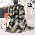 thumbnail image 2 of Black Marble Gold Wave Pattern Blanket,Comfortable Soft Flannel Throw Blanket,All Season,Warm Lightweight Blankets for Sofa Bed Couch Living Room Chair,60"x80", 2 of 4