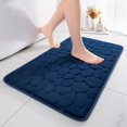 thumbnail image 1 of Alfombrillas de baño de espuma viscoelástica para baño, alfombrilla de baño con adoquines superabsorbentes, alfombra de baño antideslizante, alfombras de baño lavables a máquina, azul real, 50 x 80 cm, 1 of 4