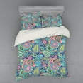 thumbnail image 2 of Ambesonne Paisley Bedding Set 3 Pcs, Bohem Colorful, Twin XL, Multicolor, 2 of 3