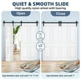 thumbnail image 4 of Luku 72" Bi-Fold Barn Door Hardware Kit for 4 Doors, Heavy Duty Black Sliding Track, 4 of 9