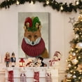 thumbnail image 6 of Christmas Foxy Christmas Fool- Gallery Wrapped Canvas, 6 of 9