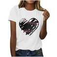 thumbnail image 2 of Lilgiuy Baseball Shirts for Women Baseball Heart Tee Game Day Graphic Tee Shirts Short Sleeve Shirts for Sports or Daily Life(White,L), 2 of 4