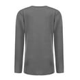 thumbnail image 4 of MAWCLOS T-shirt pour Femmes Col Rond T-shirt Manches Longues Tee Décontracté Travail Tunique Unie Blouse Gris Foncé m, 4 of 5