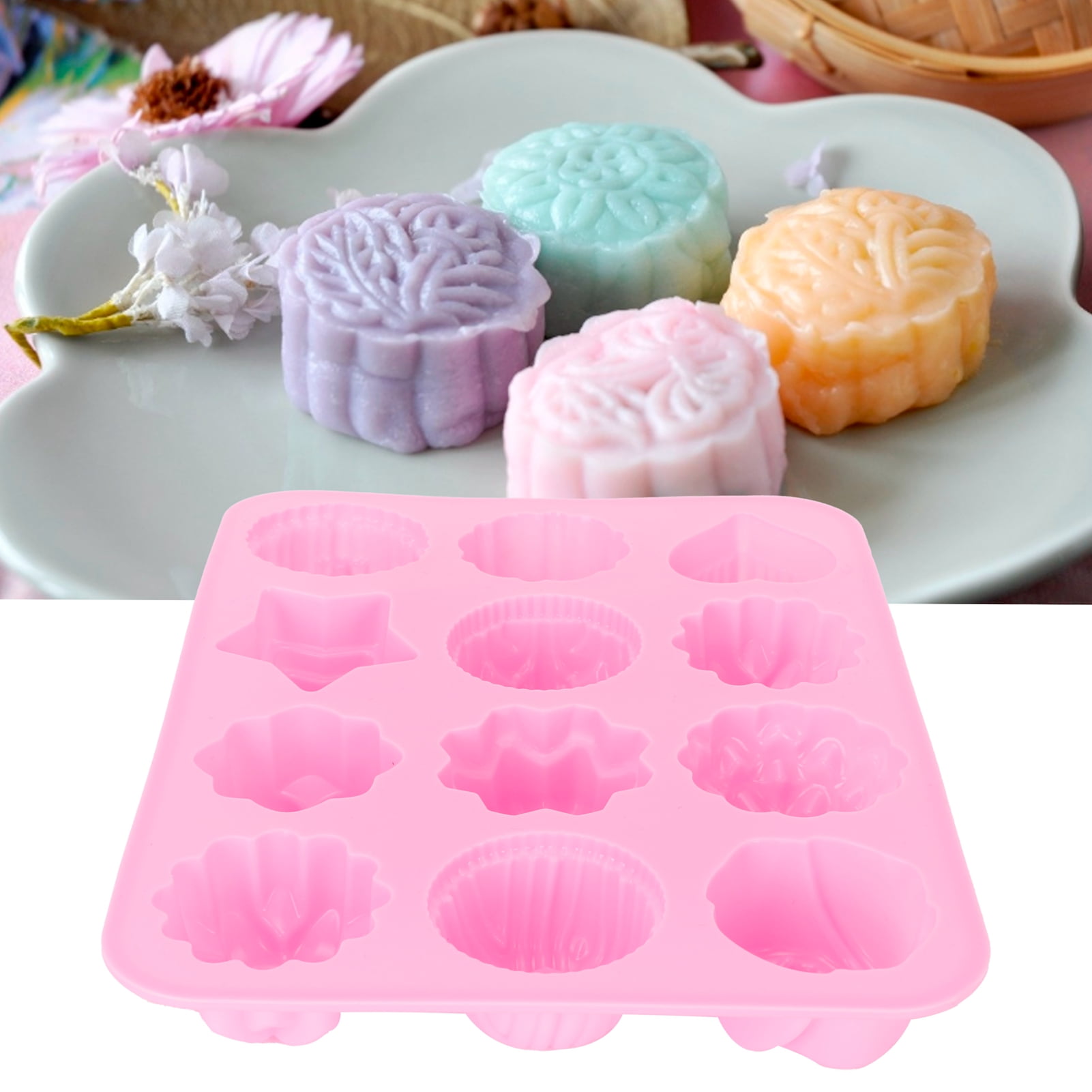 Details about   12-Grid Silicone Mold DIY Chocolate Cake Pudding Fondant Baking Home Use 