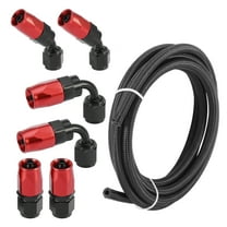 Auto Braided 10ft 1/4" Fuel Line with AN4 End Fitting for CPE Oil Gas Hose