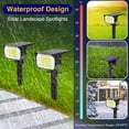thumbnail image 3 of HOVMAP Solar Spotlights Outdoor, 6 Pack 200LM Cool White Solar Landscape Lights, 3 Brightness Modes, IP67 Waterproof Dual-Purpose Spot Lights for Yard, Garden, Pathway and Driveway, 3 of 8