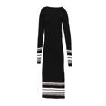 thumbnail image 2 of bar III Robe Chandail Midi en Tricot Côtelé pour Femmes, Noir, Moyen, 2 of 2
