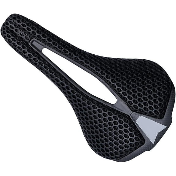 3D Printed Bicycle Saddle Carbon Fiber Sturdy Breathable Lightweight Shock Absorption Bike Seat Multipurpose for Road Bike