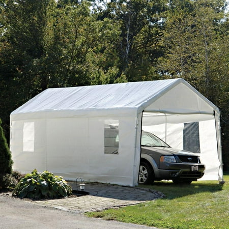 ShelterLogic Max AP 10 ft. x 20 ft. Canopy Enclosure Kit with Windows  White  50+ UPF Sun Protection ShelterLogic Max AP 10 ft. x 20 ft. Canopy Enclosure Kit with Windows  White  50+ UPF Sun Protection  25772 The ShelterLogic 25772 Max AP 10 ft. x 20 ft. Canopy Enclosure Kit with Windows lets you expand the use of your canopy. Quickly convert your 10 ft. x 20 ft. Max AP Canopy to an enclosed shelter with windows in minutes with this canopy enclosure kit. Using the same quality fabric material as the original canopy  the canopy enclosure kit is the versatile  low cost canopy accessory. The canopy enclosure kit features heat sealed seams not stitched for a stronger bond. The canopy enclosure kit features ultimate UV protection treated inside  outside and in between with added UV protection. Canopy enclosure kit measures 10 ft. x 20 ft. x 10 ft. Cover on the canopy enclosure kit is made of durable polyethylene Canopy enclosure kit comes in white 1 year limited warranty Ripstop tough woven polyethylene fabric constructed with same quality fabric material as used on the popular Max AP Canopy covers Heat sealed seams not stitched for a stronger bond and 100% water resistance Ultimate UV protection treated inside  outside and in between with added UV protection  fade blockers  anti aging  anti yellowing and anti-microbial agents ClearView windows on the side of the canopy enclosure kit for enhanced visibility 50+ UPF sun protection blocking 98% of harmful UV rays Quick and easy set-up attached to canopy frame in minutes with bungee fasteners; reuse your existing bungees or reorder Brand: ShelterLogic Product Length: 10 ft. Warranty: 1-Year Limited Application/Use: Expands the use of your canopy Compatibility: 10 ft. x 20 ft. Max AP Canopy Country of Origin: Imported Coverage Area: 10 ft. x 20 ft. Cover Material: Polyethylene Material: Polyethylene Product Height: 10 ft. Product Width: 20 ft. Manufacturer Part Number: 25772