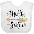 thumbnail image 3 of Inktastic Middle Sister- dots and arrow Girls Baby Bib, 3 of 4