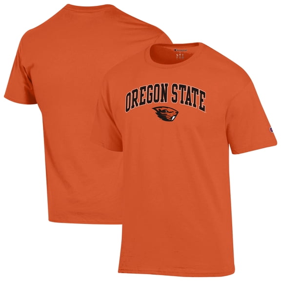 Men's-Champion Orange Oregon State Beavers Arched Logo T-Shirt