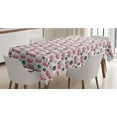thumbnail image 1 of Vintage Trucks Tablecloth, Themed Pattern of Cartoon Style Pastel Tone Vehicle Art, Rectangle Satin Table Cover Accent for Dining Room and Kitchen, 52" X 70", Pastel Pink Dark Grey, by Ambesonne, 1 of 2