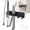 Black, variant on Hair Dryer Holder 3 in 1 Blow Dryer Holder Metal Bathroom Hair Tool Organizer Wall Mounted Bathroom Organizer for Hairdryer Curling Iron Flat Iron (Black or White)