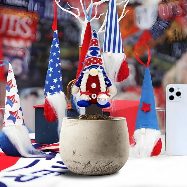 Fiudx Decoración Del Día de La Independencia, Mini Diseño de Inserción En El Suelo, Pila de Jardín Plana 2D, Fácil Instalación para Exteriores, Celebraciones Festivas, Reuniones de Verano, Material D