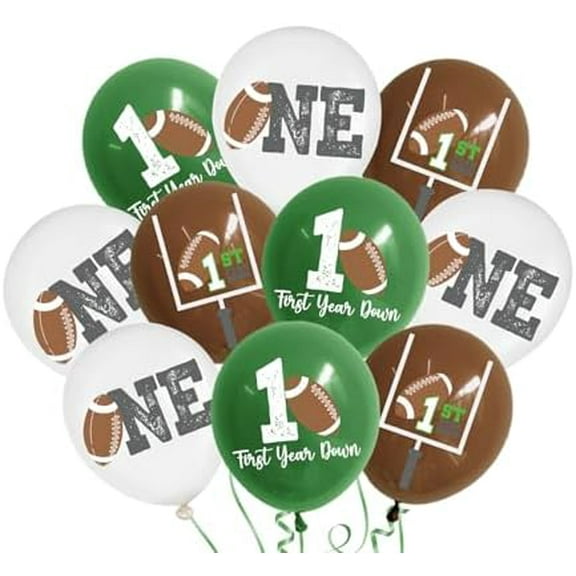 45Pcs First Year Down Balloons First Birthday Football Balloons Football Latex Balloon First Year Down Birthday Party Decorations Football Party Balloon Sports Balloon$$Electronics Accessories