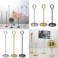 thumbnail image 6 of Round Party Supplies Table Number Holder Desktop Decoration Note Clamp Card Holder Paper Stand Photo Clip SILVER 15CM, 6 of 8