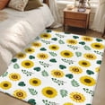 thumbnail image 5 of Spring Sunflowers Area Rugs Collection 3'x5', Green Leaves Yellow Floral Rustic Botanical Non Slip Indoor Rectangle Throw Runner Rug Floor Mat Carpet for Living Room Dining Table Bedroom Nursery, 5 of 9