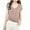 Beige, variant on Fanxing Womens Summer V Neck T Shirts Loose Fitting Cap Short Sleeve Basic Tees Beige,XL
