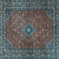 thumbnail image 1 of Ahgly Company Indoor Square Persian Light Blue Traditional Area Rugs, 8' Square, 1 of 4