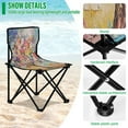 thumbnail image 4 of Outdoor Folding Chair 14.46x14.46x22.83 Inches, Camping Folding Chair Easy to Carry Ideal for Outdoor Picnics Camping Park Fishing Colorful Flower Tree, 4 of 8