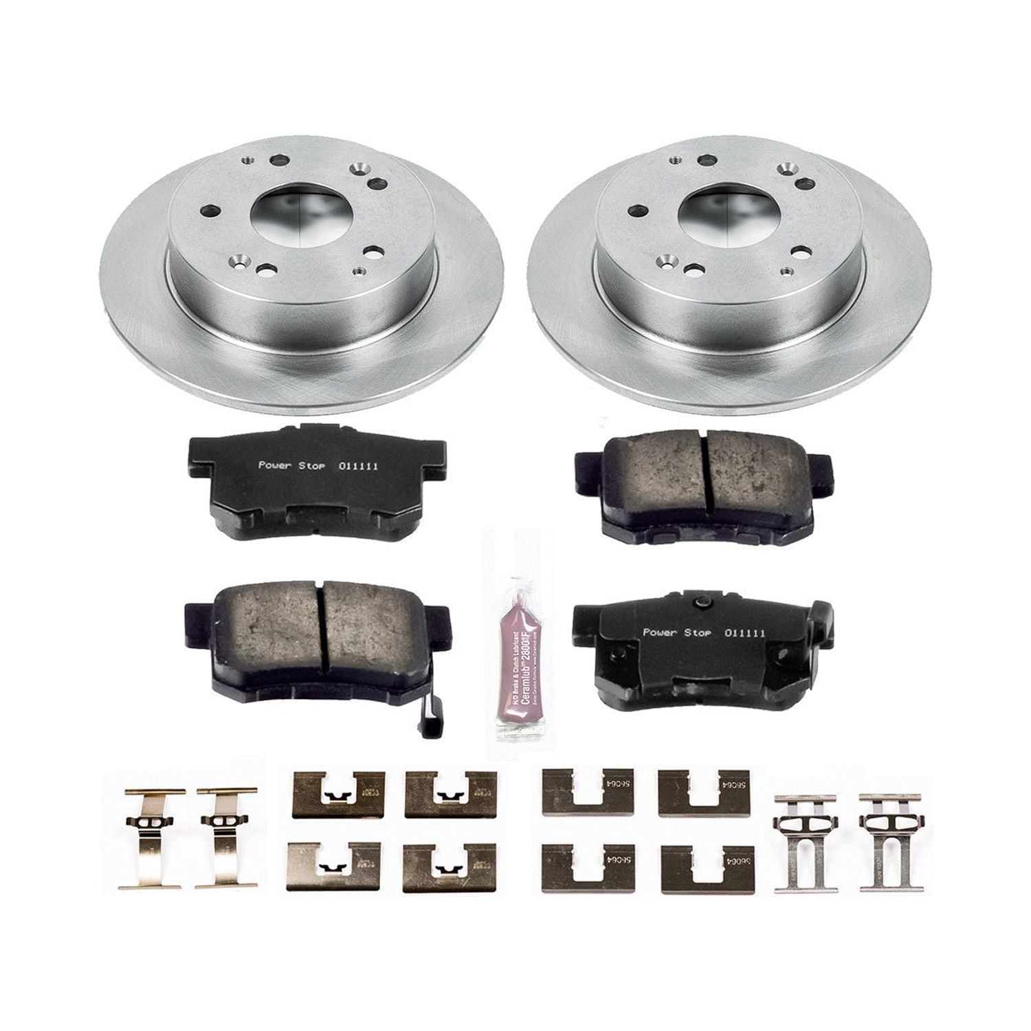 Power Stop Rear Stock Replacement Brake Pad and Rotor Kit KOE2270