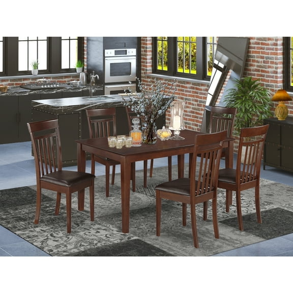 Seaside Dining Set - Table & 6 Chairs - Modern Kitchen Room Set